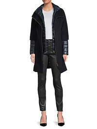 Wool Quilted Cocoon Coat