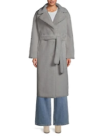 Faux-Fur Belted Coat