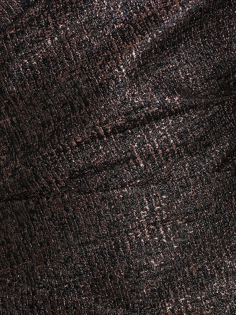 Metallic Jacquard Off-The-Shoulder Gown