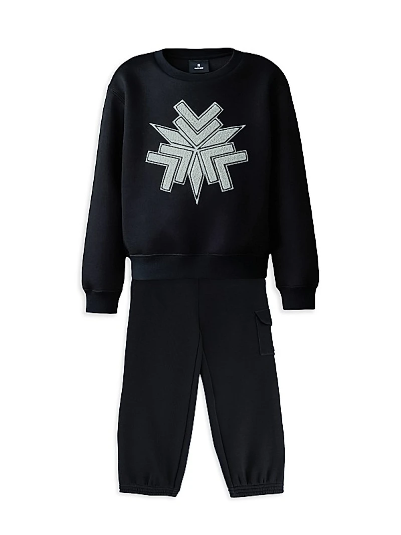 Little Kid's & Kid's Sawyer Double-Face Snowflake Sweatshirt