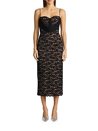 Sweetheart Lace Midi-Dress