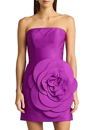 Flower Strapless Minidress