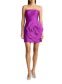 Flower Strapless Minidress