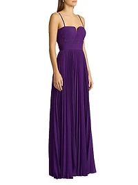 Pleated A-Line Gown