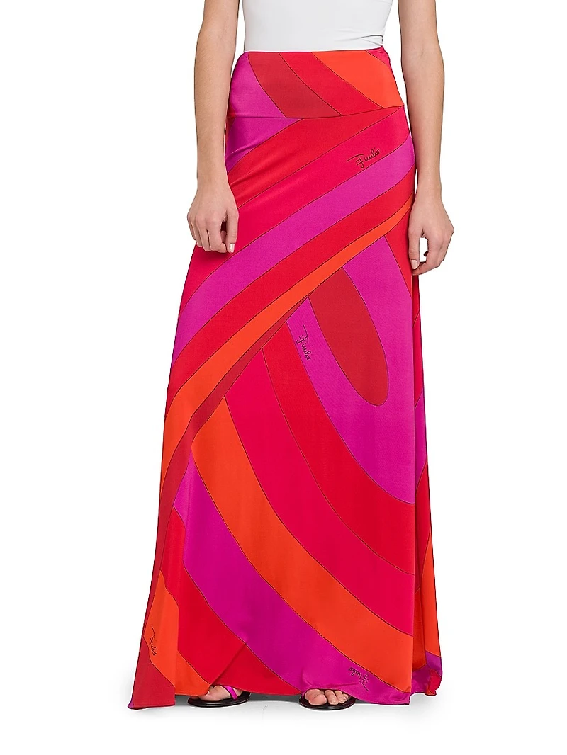 Parade Jersey Satin Maxi Skirt