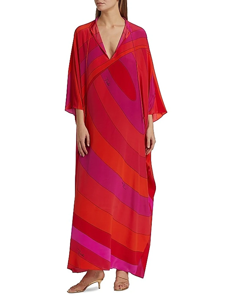 Silk Crepe de Chine Kaftan