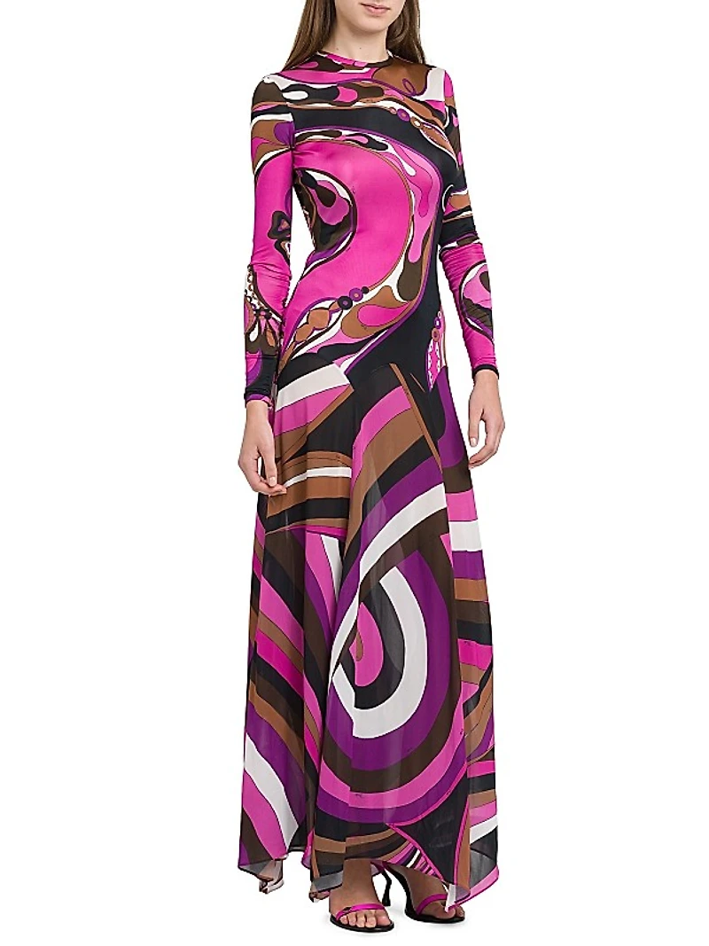Parade Jersey Organzino Maxi Dress