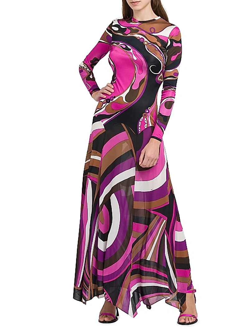 Parade Jersey Organzino Maxi Dress