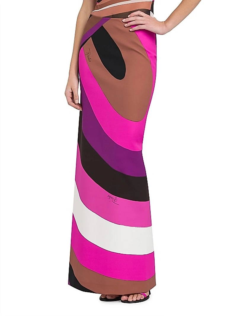 Colorblock Maxi Skirt