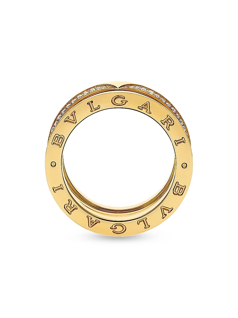 B.zero1 18K Yellow Gold & 0.43 TCW Diamond 3-Band Ring