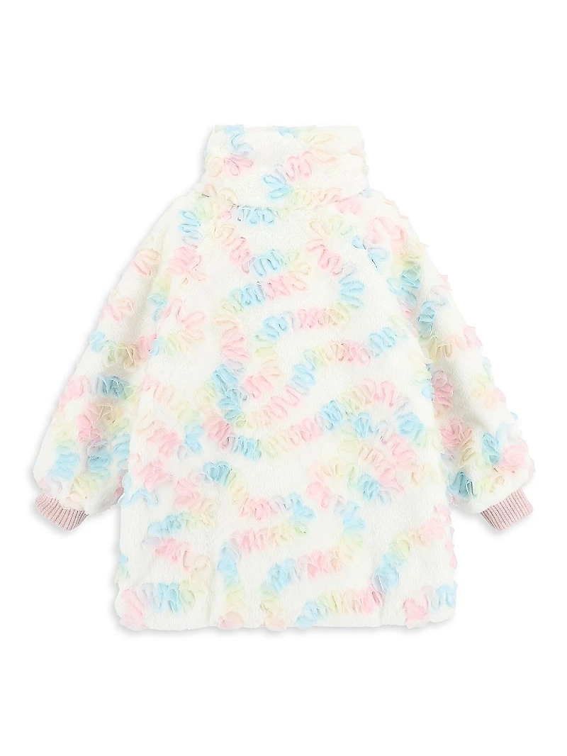 Baby Girl's, Little Girl's & Oscar Faux Fur Tulle-Trim Jacket