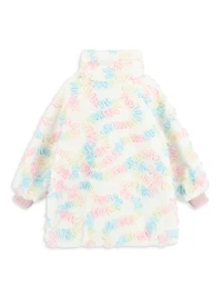 Baby Girl's, Little Girl's & Oscar Faux Fur Tulle-Trim Jacket