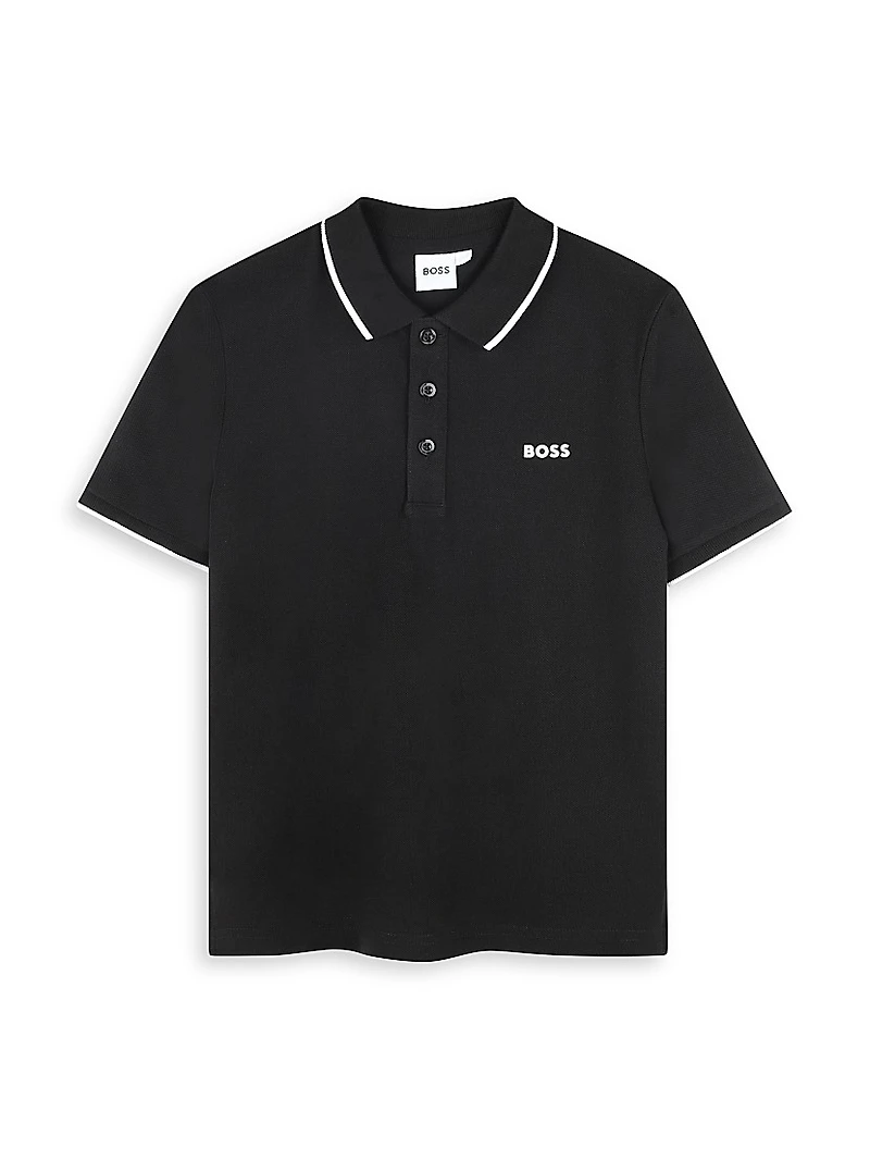 Little Boy's & Logo Polo Shirt