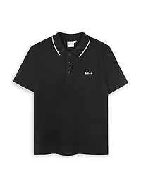 Little Boy's & Logo Polo Shirt