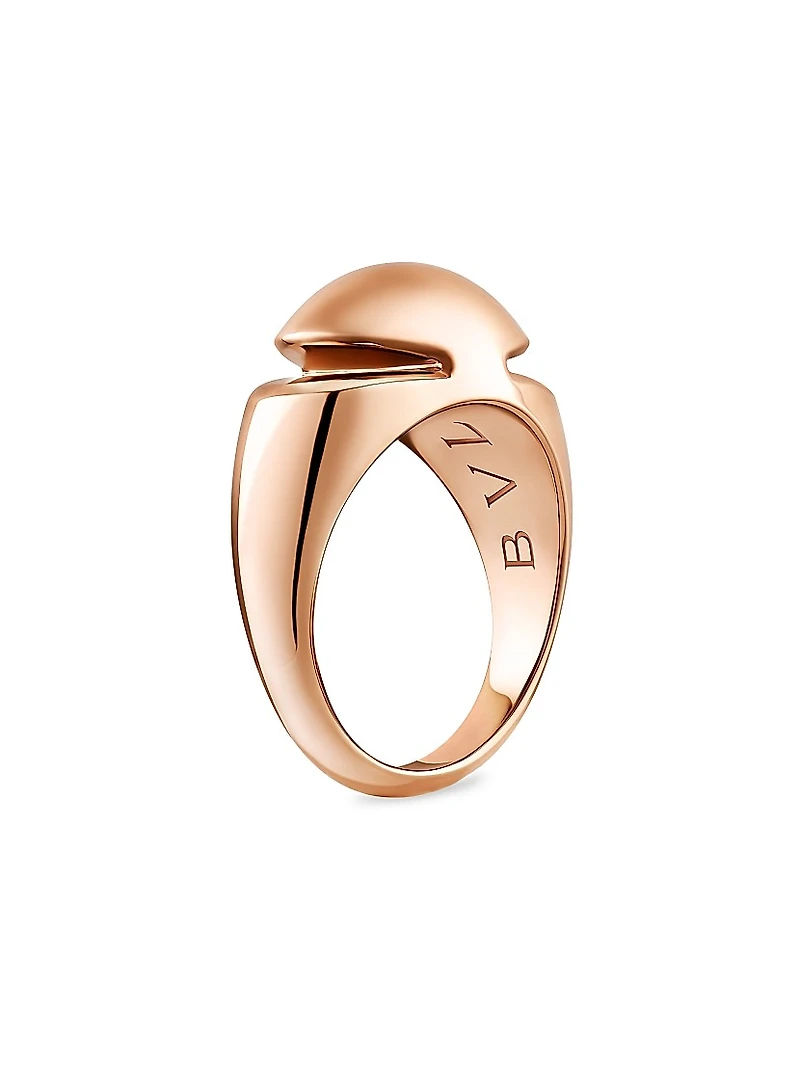 Cabochon 18K Rose Gold Ring