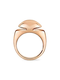 Cabochon 18K Rose Gold Ring
