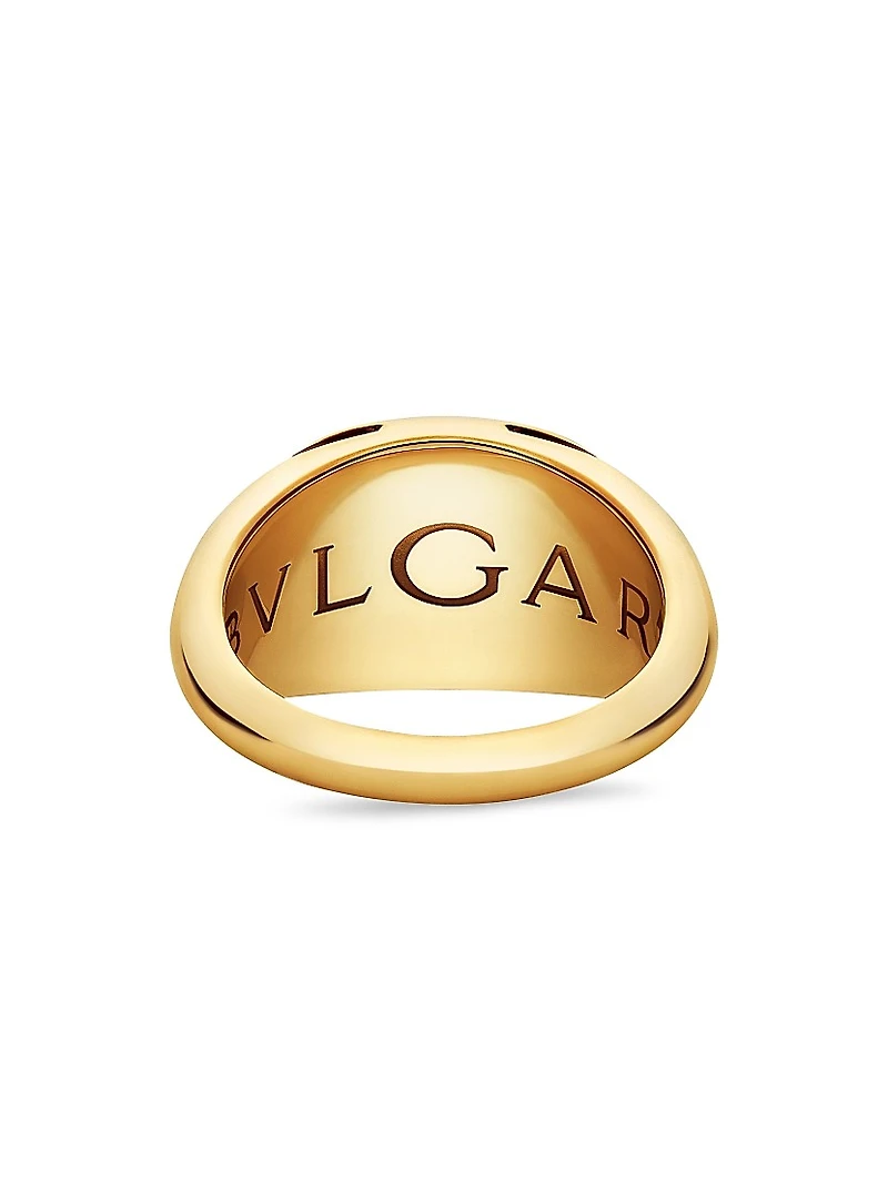 Cabochon 18K Yellow Gold Ring