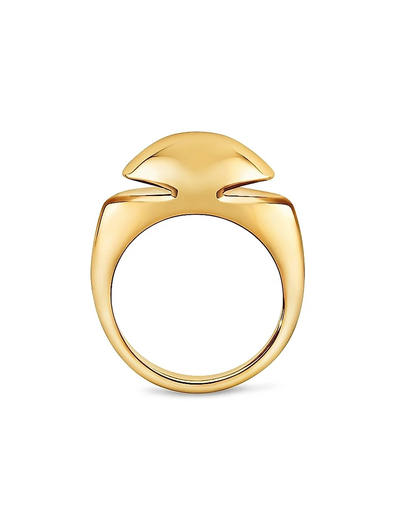 Cabochon 18K Yellow Gold Ring