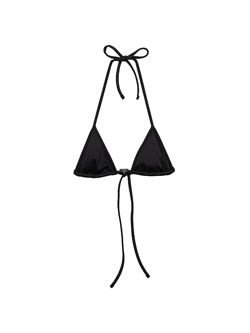 Interlock Fabric Triangle Bikini Top