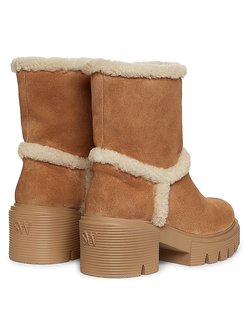 Lennox Shearling-Trimmed Booties