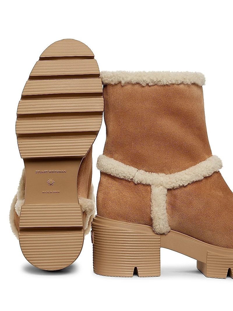 Lennox Shearling-Trimmed Booties