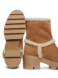 Lennox Shearling-Trimmed Booties