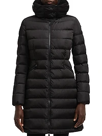 Flammette Fitted Long Down Coat
