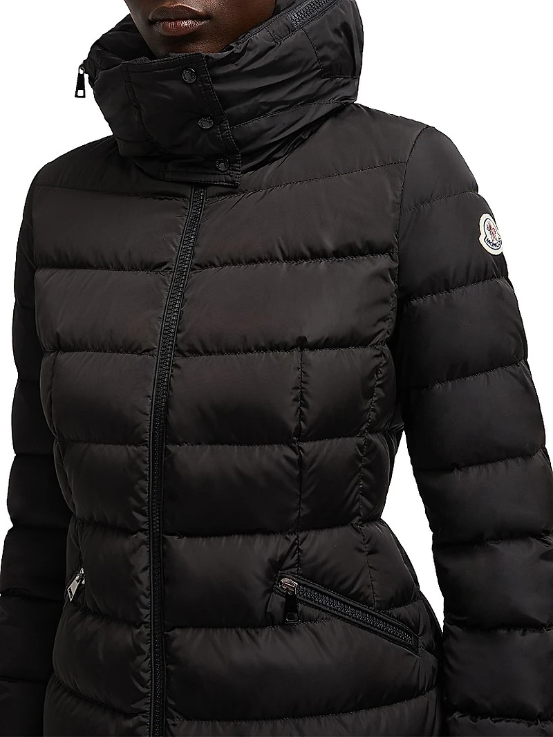 Flammette Fitted Long Down Coat