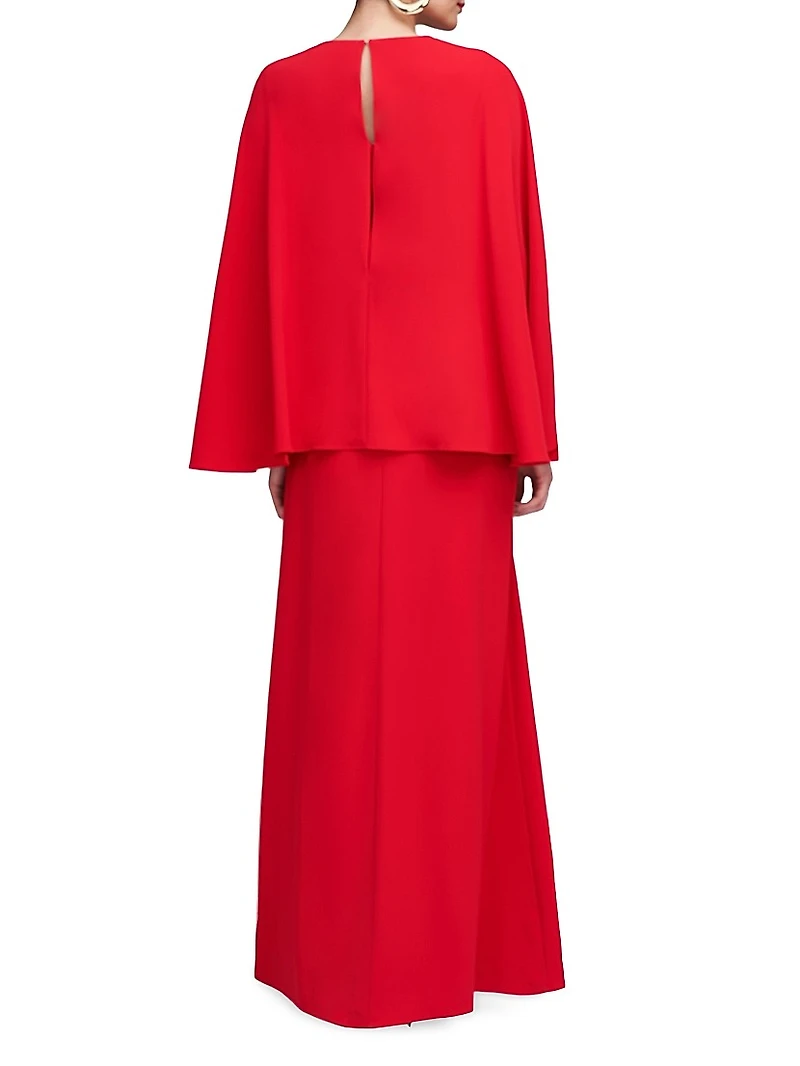 Olaya Fluid Crepe Gown