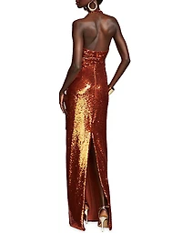 Mio Sequin Halterneck Gown