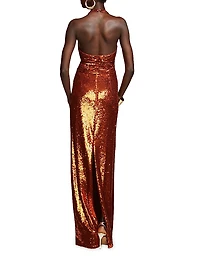 Mio Sequin Halterneck Gown