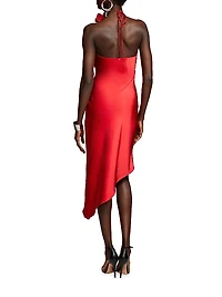 Joellen Satin Slip Midi-Dress