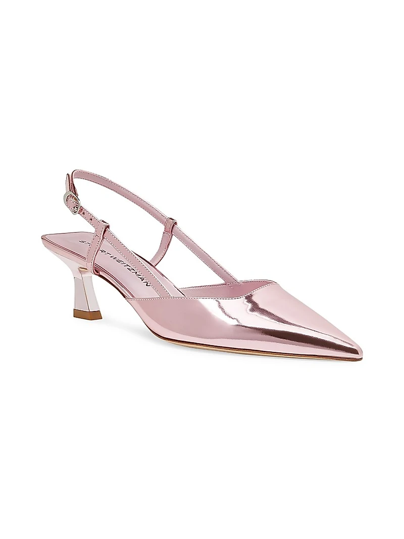 Vinnie 50MM Metallic Patent Leather Pumps