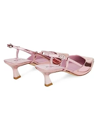 Vinnie 50MM Metallic Patent Leather Pumps