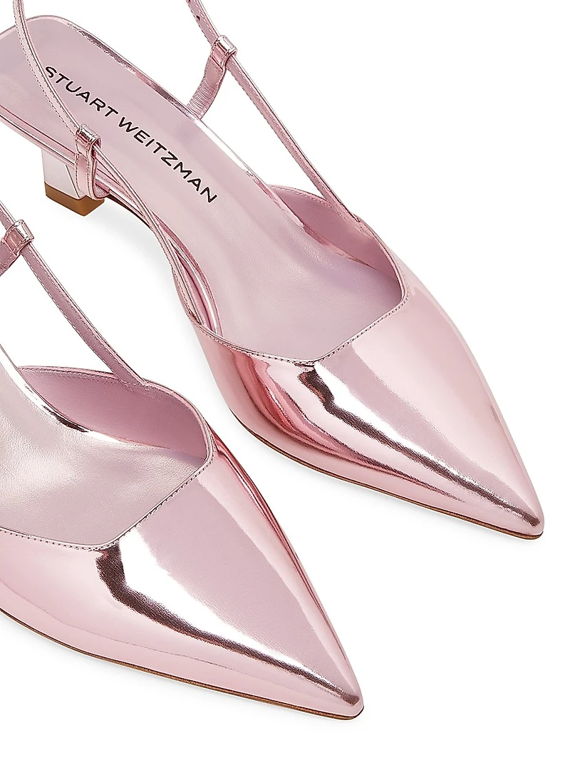 Vinnie 50MM Metallic Patent Leather Pumps
