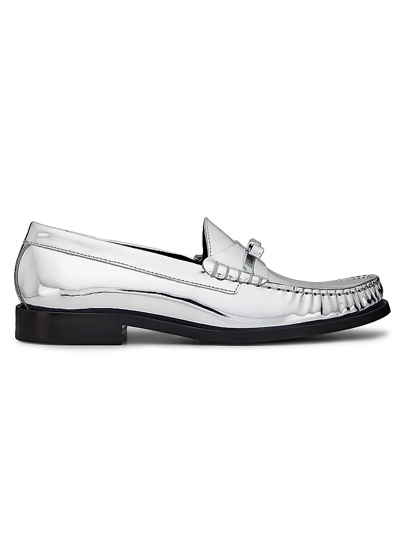 Lottie Bow Leather Loafers