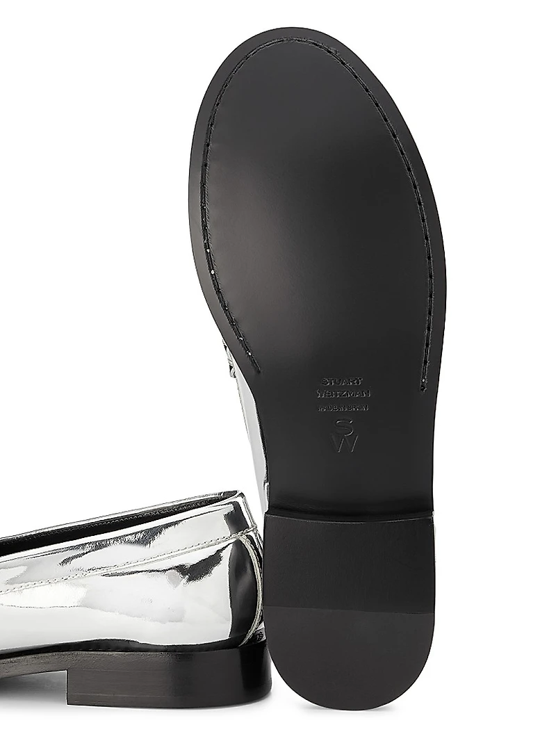 Lottie Bow Leather Loafers