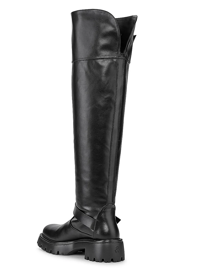 Emerson 50MM Buckle-Accented Leather Tall Boots