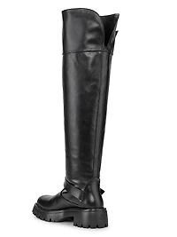 Emerson 50MM Buckle-Accented Leather Tall Boots