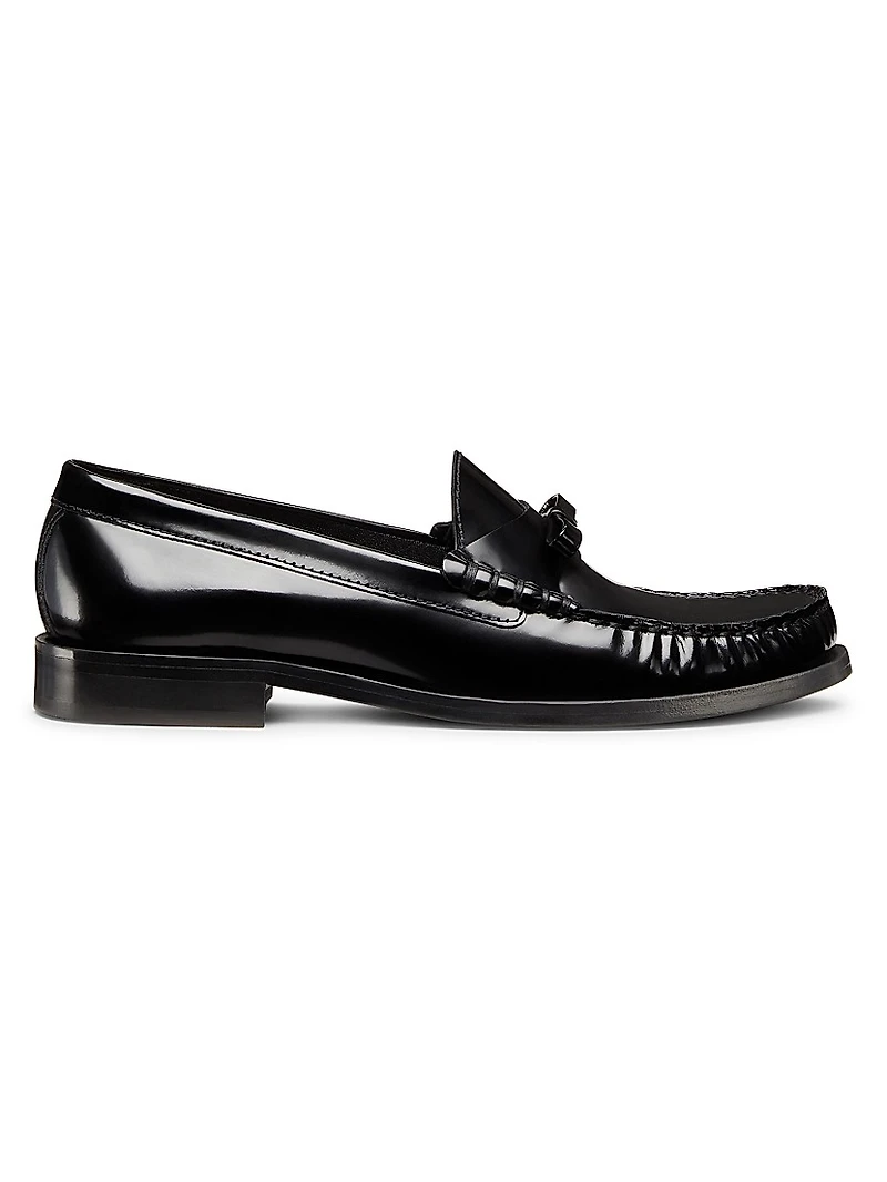 Lottie Bow Leather Loafers