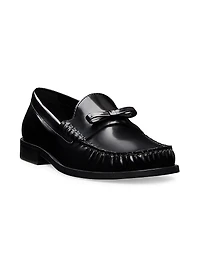 Lottie Bow Leather Loafers