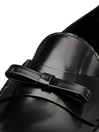 Lottie Bow Leather Loafers