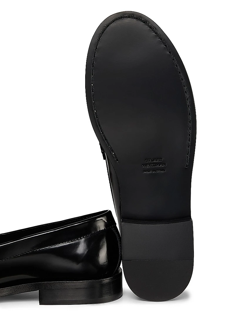 Lottie Bow Leather Loafers