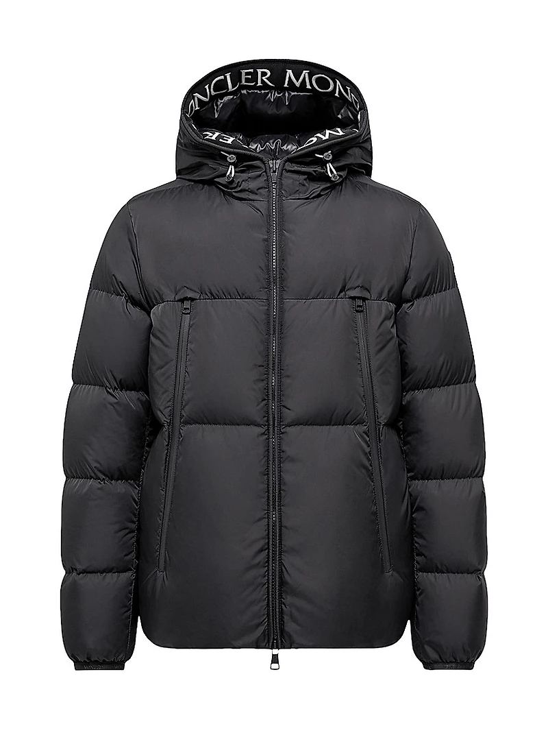 Montcla Logo Hooded Down Jacket