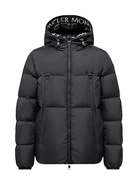 Montcla Logo Hooded Down Jacket