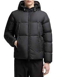 Montcla Logo Hooded Down Jacket