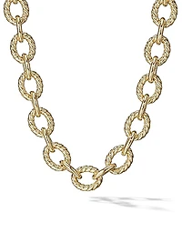Oval Link Chain Necklace in 18K Yellow Gold, 16MM