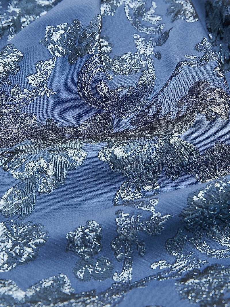 Beatrice Asymmetric-Neck Fit & Flare Gown