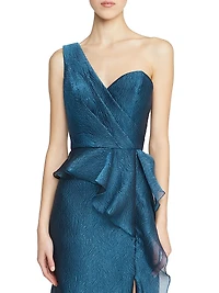 Zinnia Cloud Jacquard Cocktail Dress