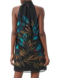 Zana Floral-Embroidered Minidress